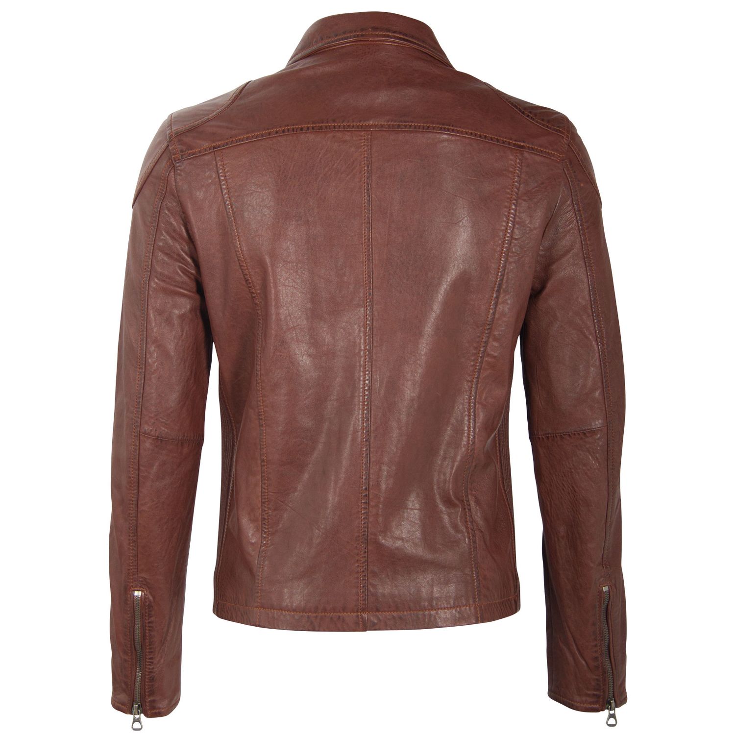 Geaca de Piele Barbati Gipsy Coniac Inchis GBLenno SF NSLVV – IMBRACAMINTE