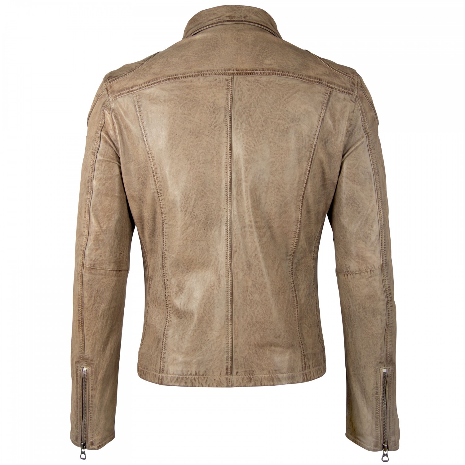 Geaca de Piele Naturala Barbati Gipsy Gri Deschis GBLenno SF NSLVV – IMBRACAMINTE