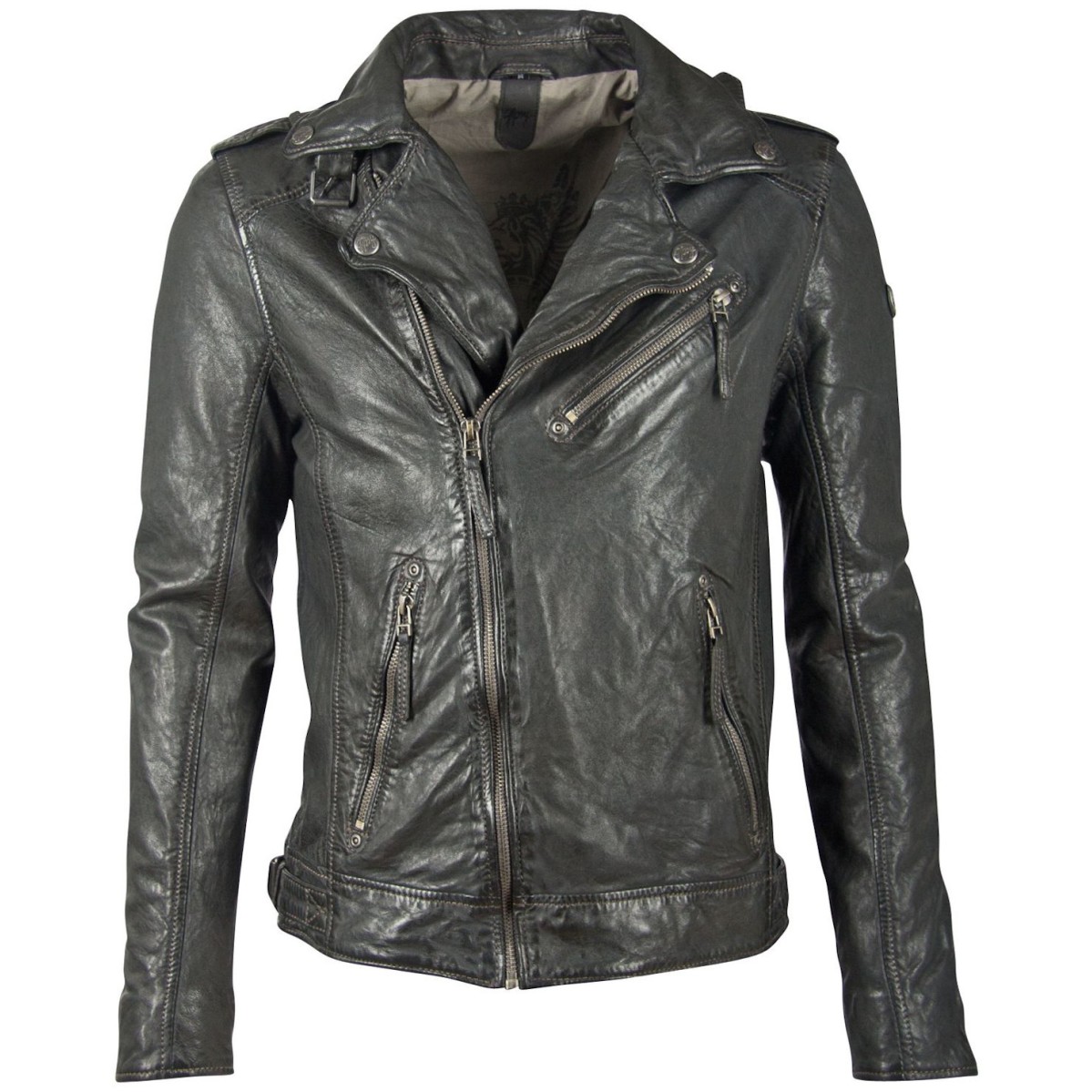 Geaca de Piele Naturala Barbati Gipsy Antracit GBMalic SF STUV – IMBRACAMINTE