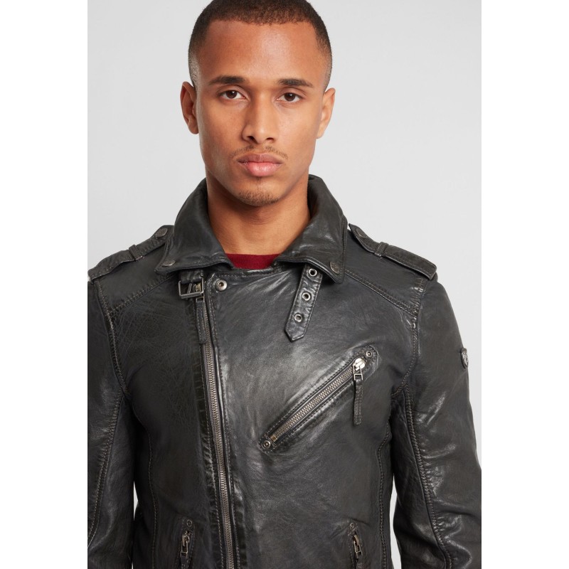 Geaca de Piele Naturala Barbati Gipsy Antracit GBMalic SF STUV – IMBRACAMINTE