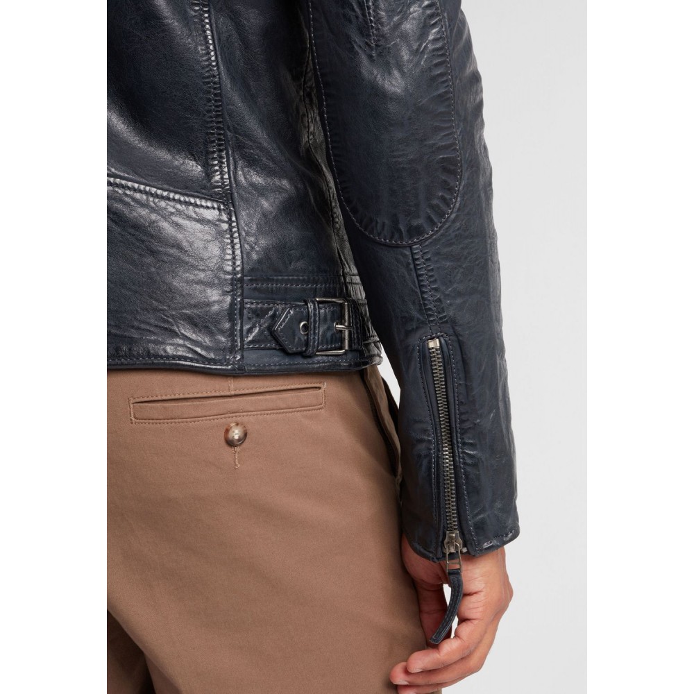 Geaca de Piele Naturala Barbati Gipsy Bleumarin/Negru GBMalic SF STUV Geaca de Piele Naturala Barbati Gipsy Bleumarin/Negru GBMalic SF STUV - readytowear.ro