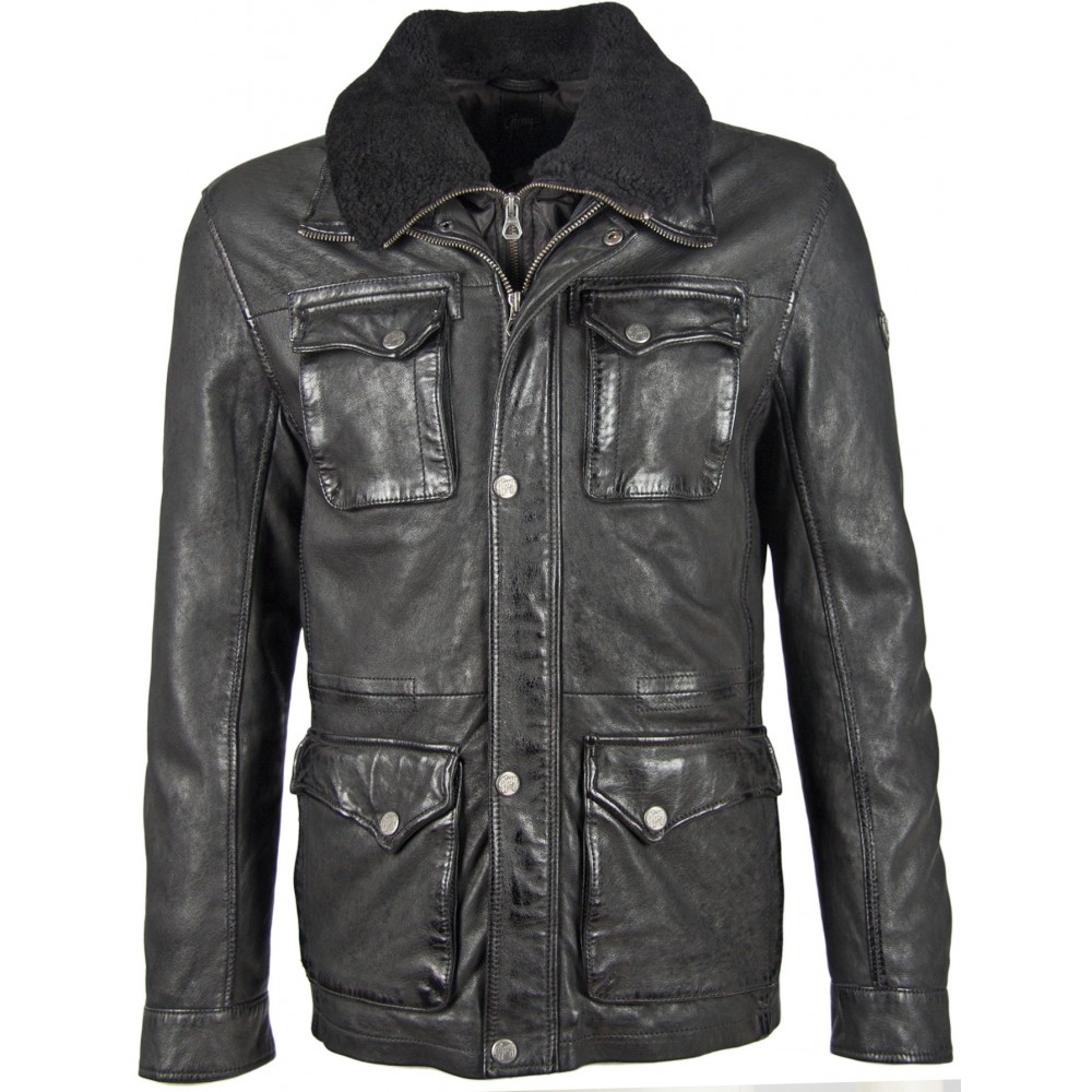 Geaca de Piele Naturala Barbati Gipsy Neagra GBMarigot LCOUNTV W Geaca de Piele Naturala Barbati Gipsy Neagra GBMarigot LCOUNTV W - readytowear.ro
