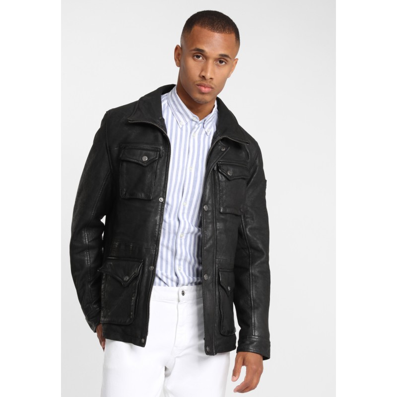 Geaca de Piele Naturala Barbati Gipsy Neagra GBMarigot LCOUNTV W – IMBRACAMINTE