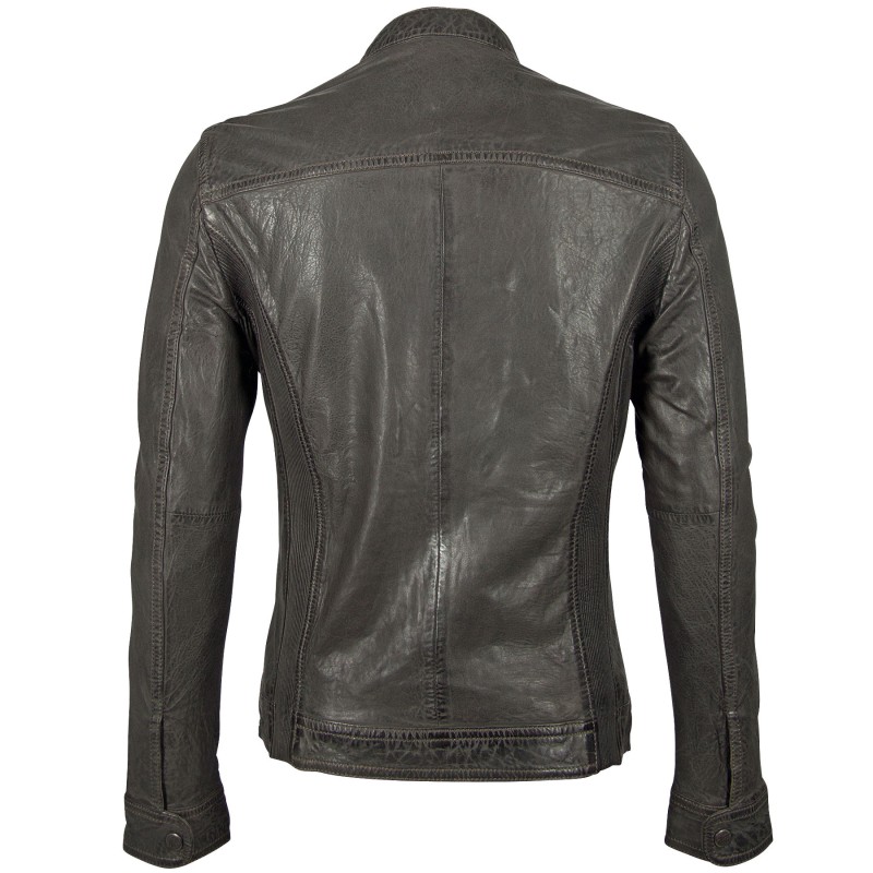 Geaca de Piele Naturala Barbati Gipsy Antracit GBMartez SF LATEV – IMBRACAMINTE