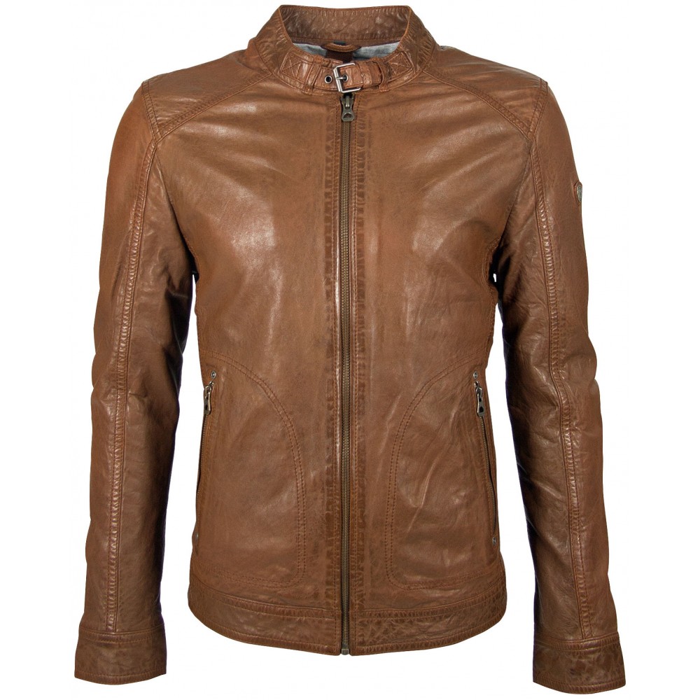 Geaca de Piele Naturala Barbati Gipsy Coniac GBMartez SF LATEV - readytowear