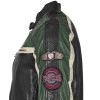 Geaca de Piele Naturala Barbati Gipsy Negru/Verde/Alb Murdar GBMyles LACAV - readytowear.ro