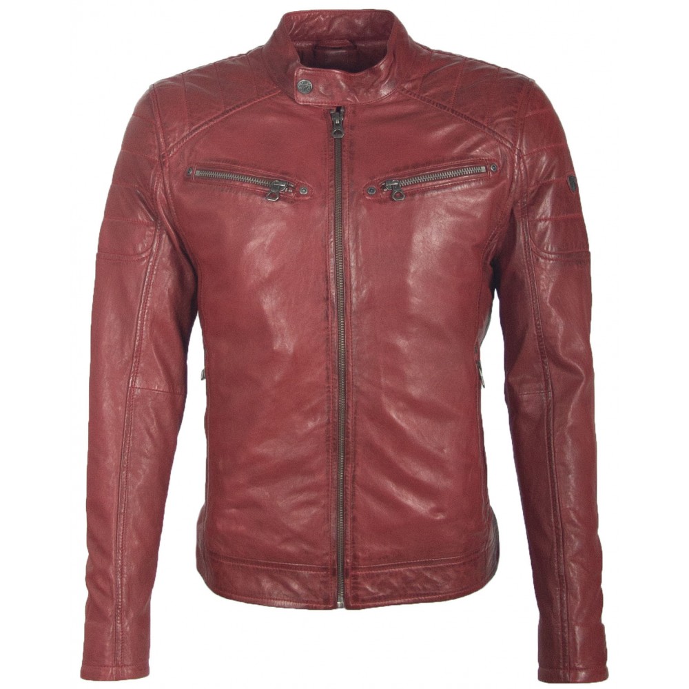 Geaca de Piele Naturala Barbati Gipsy Rosie GBPanuk NSLV geci de piele - readytowear.ro