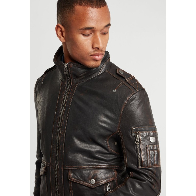 Geaca de Piele Naturala Barbati Gipsy Maro Vintage GBPerth LARETV – IMBRACAMINTE