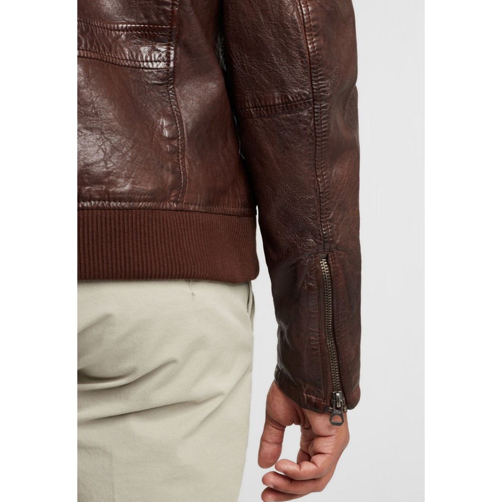 Geaca de Piele Naturala Barbati Gipsy Castanie GBPiper STUV Geaca de Piele Naturala Barbati Gipsy Castanie GBPiper STUV - readytowear.ro