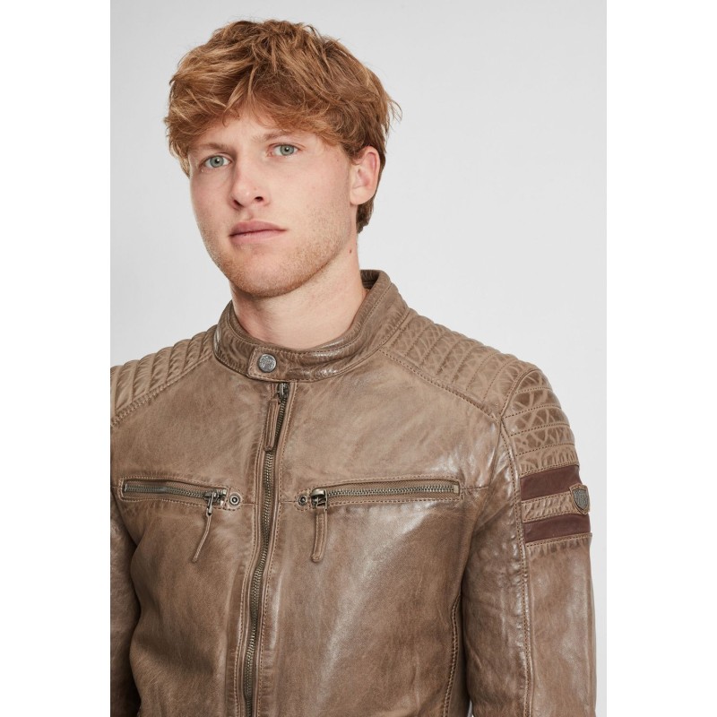 Geaca de Piele Barbati Gipsy Maro Deschis/Maro GBReeve SF LATOV – Black Friday