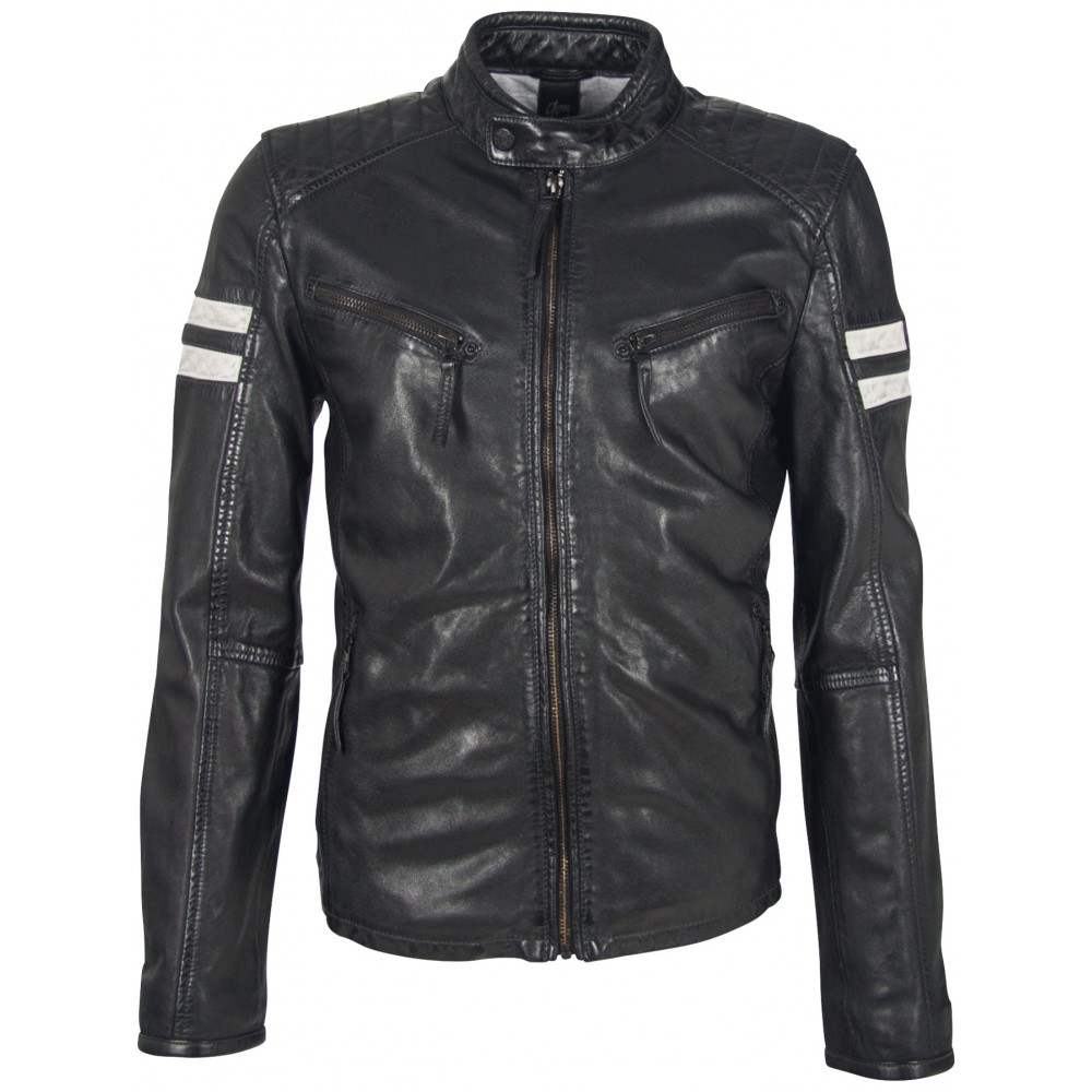 Geaca de Piele Naturala Barbati Gipsy Neagra GBRemmy SF LACAV Geaca de Piele Naturala Barbati Gipsy Neagra GBRemmy SF LACAV - readytowear