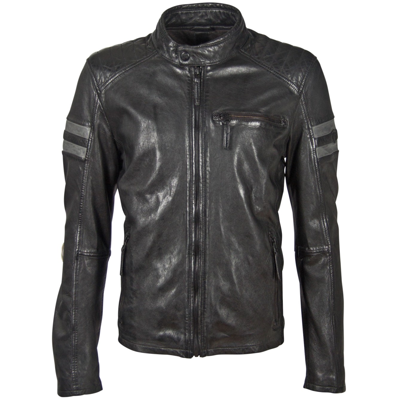 Geaca de Piele Naturala Barbati Gipsy Neagra GBRiccy SF LACAV – IMBRACAMINTE