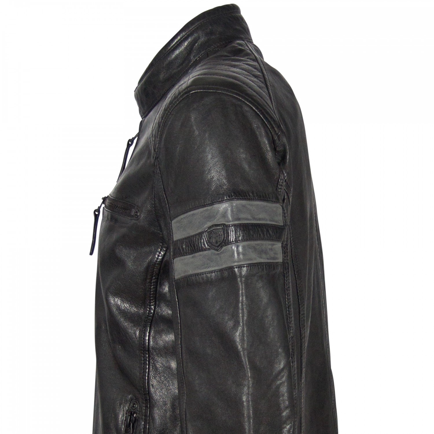 Geaca de Piele Naturala Barbati Gipsy Neagra GBRiccy SF LACAV – IMBRACAMINTE