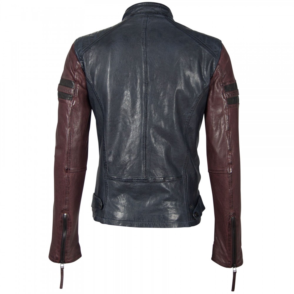 Geaca de Piele Barbati Gipsy Bleumarin/Visiniu GBRiccy SF LACAV Geaca de Piele Barbati Gipsy Bleumarin/Visiniu GBRiccy SF LACAV - readytowear.ro