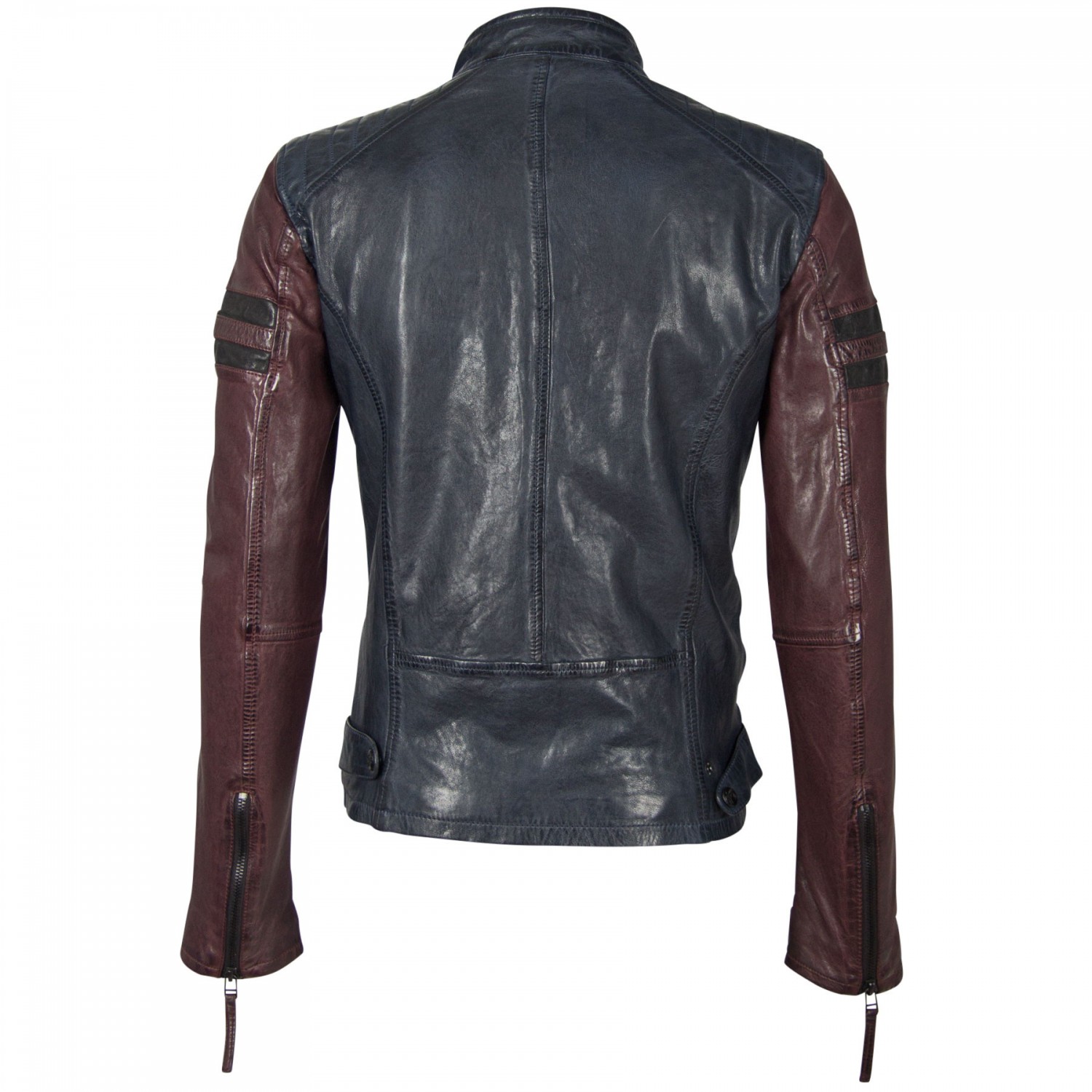 Geaca de Piele Barbati Gipsy Bleumarin/Visiniu GBRiccy SF LACAV – IMBRACAMINTE