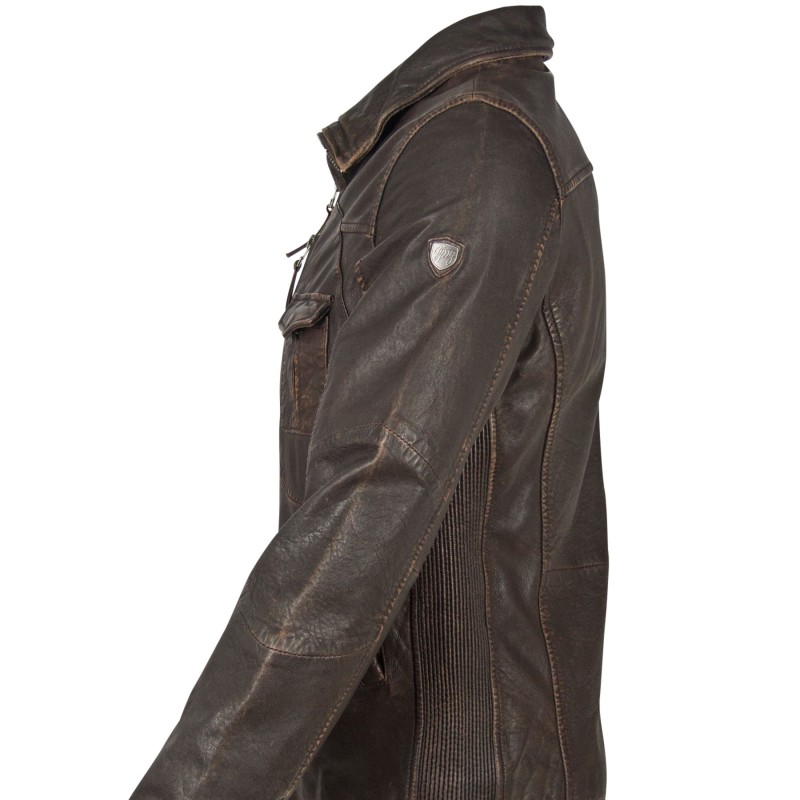 Geaca de Piele Naturala Barbati Gipsy Maro Antic GBRufford SF NSLAV – IMBRACAMINTE