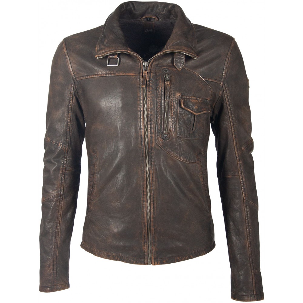 Geaca de Piele Naturala Barbati Gipsy Maro Antic GBRufford SF NSLAV Geaca de Piele Naturala Barbati Gipsy Maro Antic GBRufford SF NSLAV - readytowear