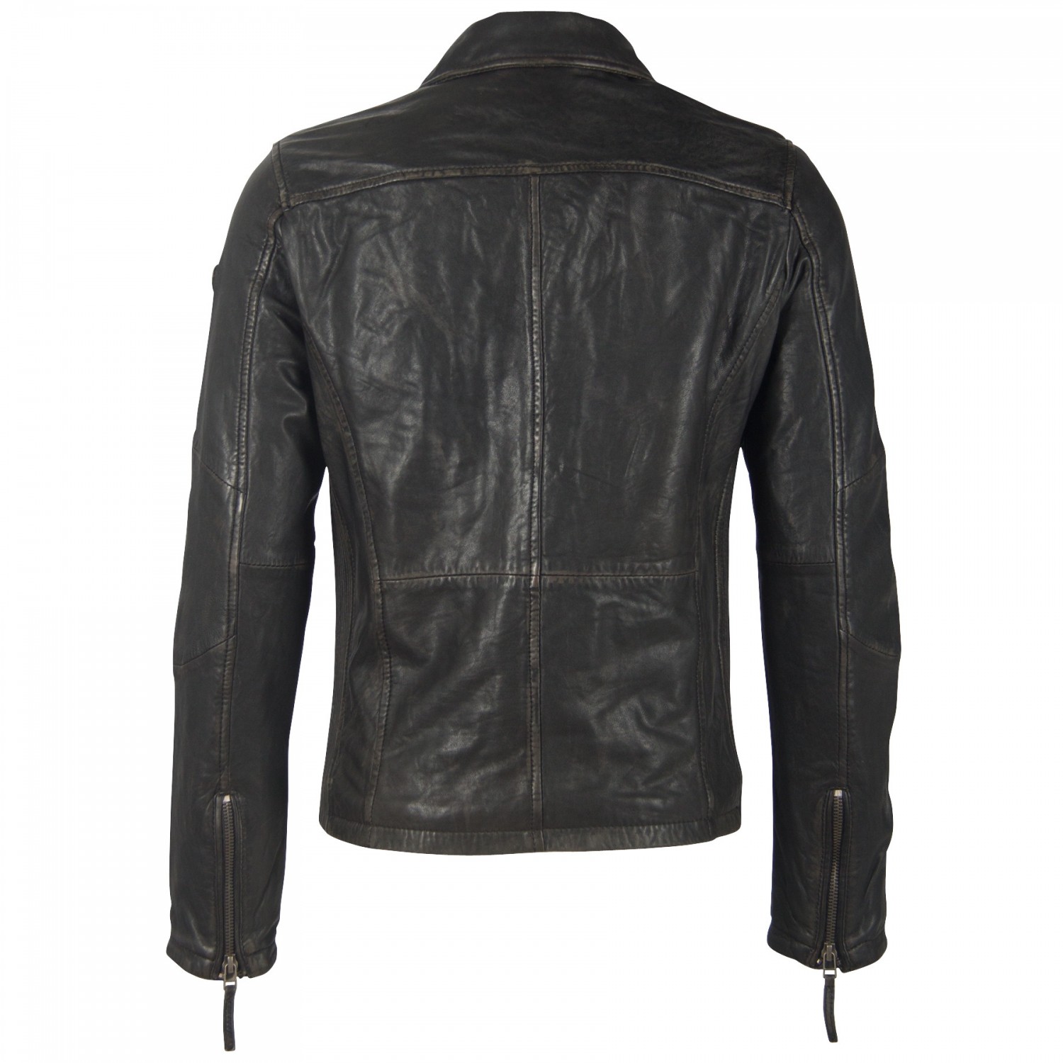 Geaca de Piele Naturala Barbati Gipsy Negru Antic GBRufford SF NSLAV – IMBRACAMINTE