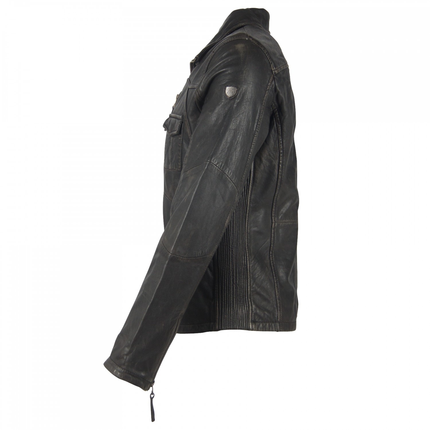 Geaca de Piele Naturala Barbati Gipsy Negru Antic GBRufford SF NSLAV – IMBRACAMINTE