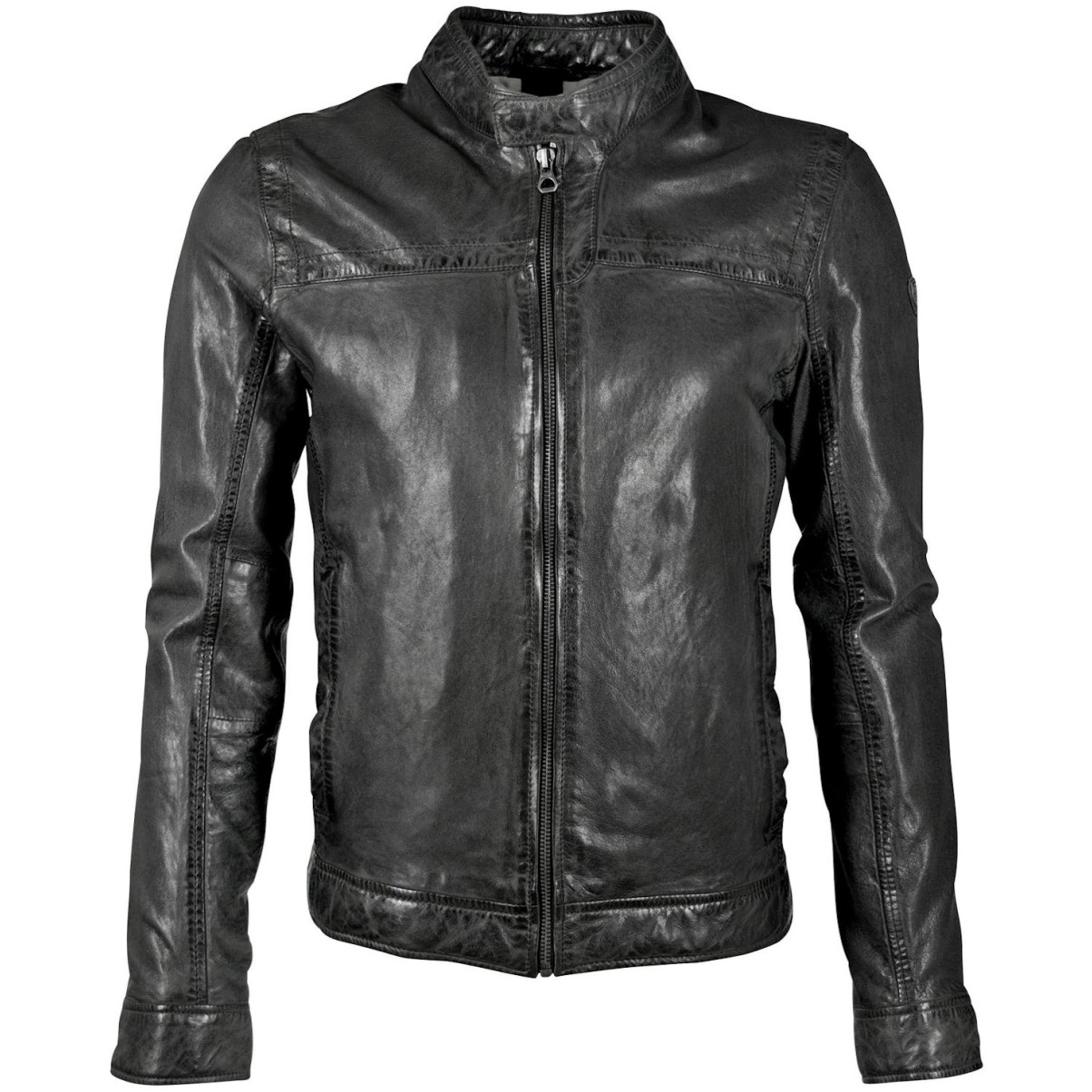 Geaca de Piele Naturala Barbati Gipsy Neagra GBRyker LABUV – IMBRACAMINTE