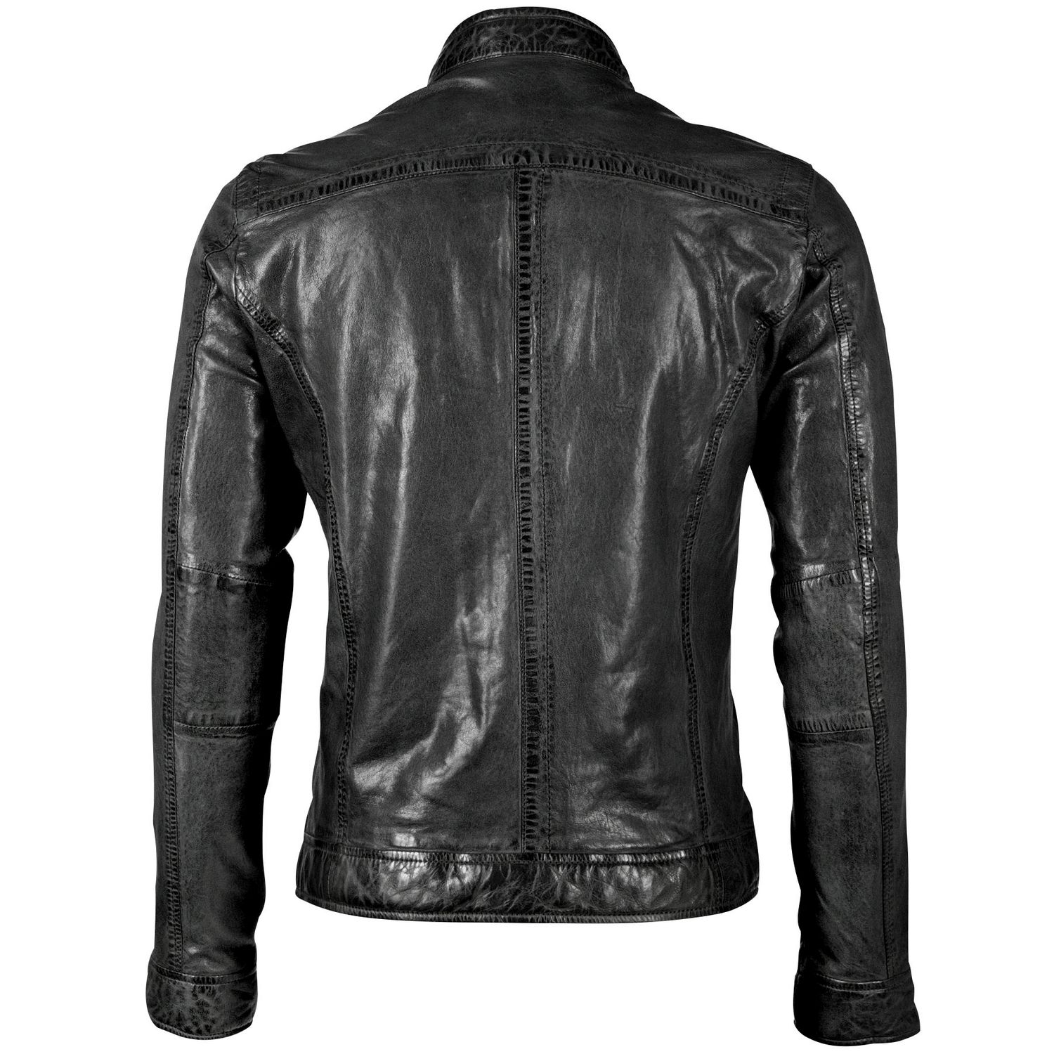 Geaca de Piele Naturala Barbati Gipsy Neagra GBRyker LABUV – IMBRACAMINTE