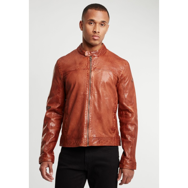 Geaca de Piele Naturala Barbati Gipsy Coniac GBRyker LABUV – IMBRACAMINTE