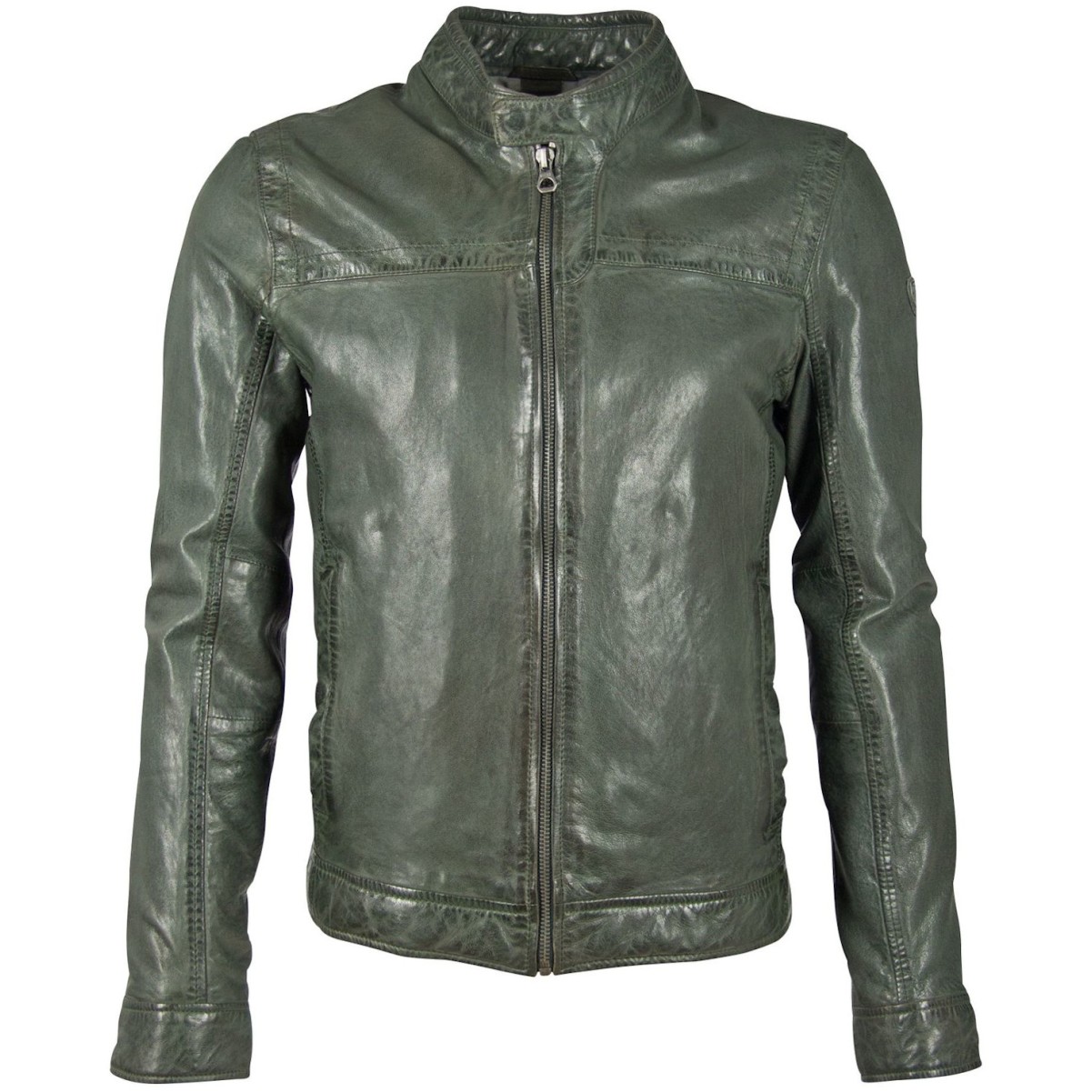 Geaca de Piele Naturala Barbati Gipsy Olive GBRyker LABUV – IMBRACAMINTE