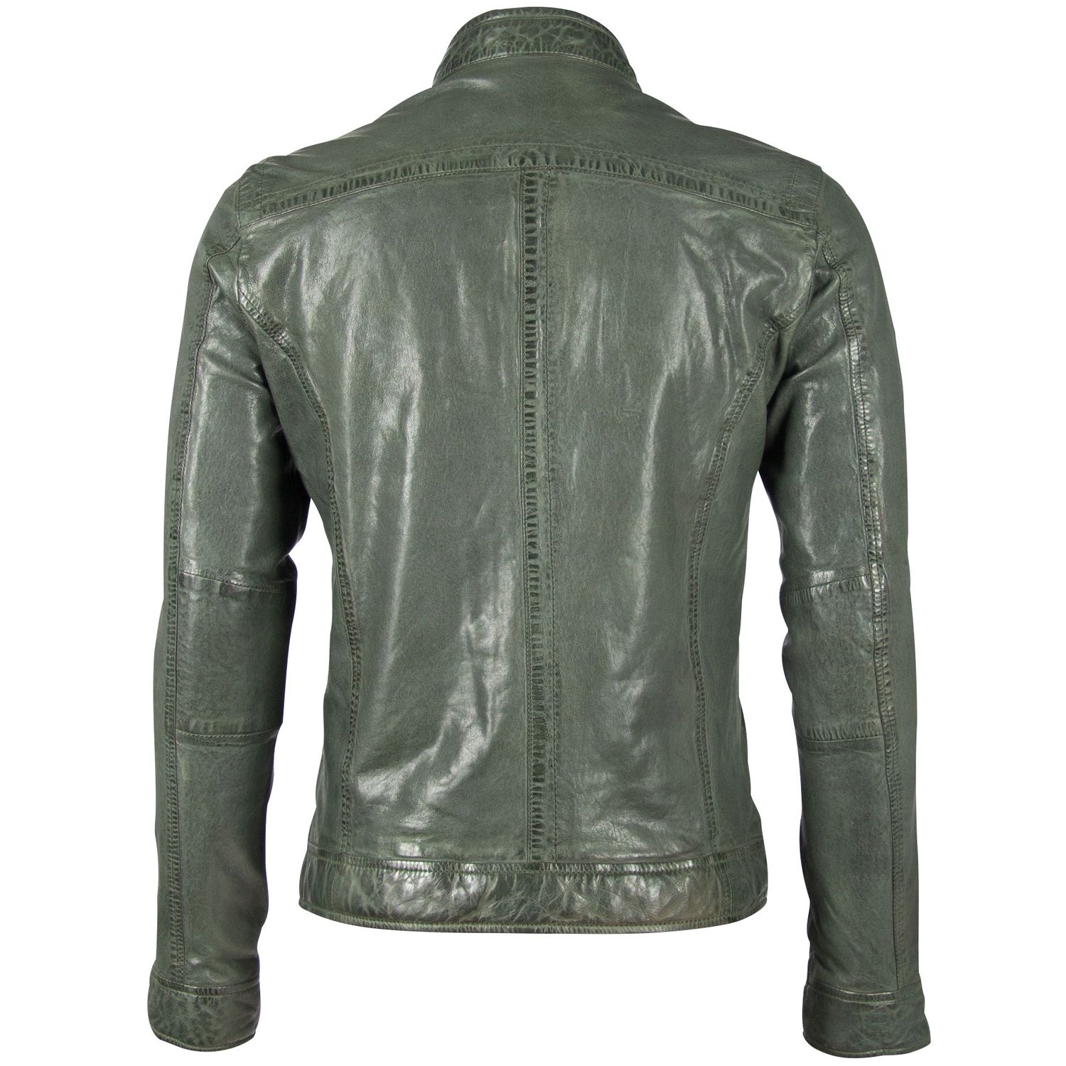 Geaca de Piele Naturala Barbati Gipsy Olive GBRyker LABUV – IMBRACAMINTE