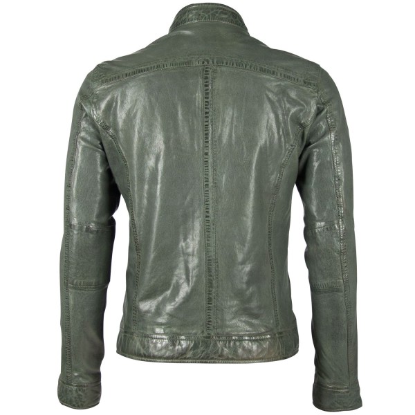 Geaca de Piele Naturala Barbati Gipsy Olive GBRyker LABUV – IMBRACAMINTE — fotografia 2