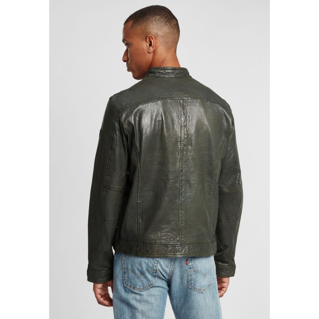 Geaca de Piele Naturala Barbati Gipsy Olive GBRyker LABUV – IMBRACAMINTE