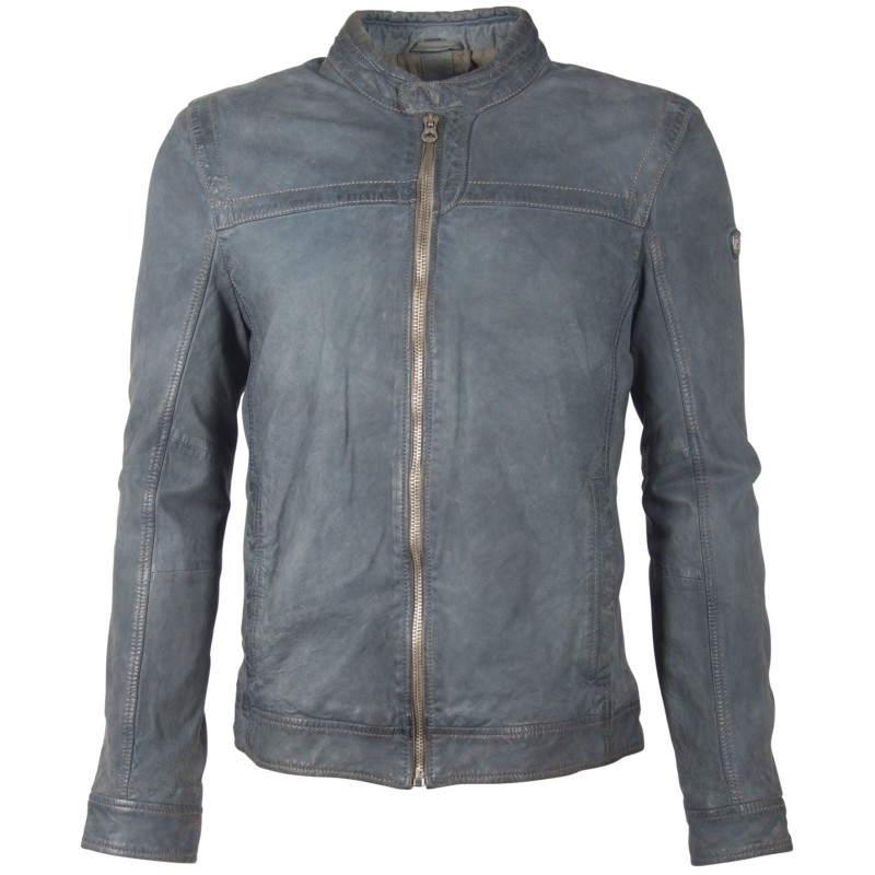 Geaca de Piele Naturala Barbati Gipsy Bleumarin GBRyker SF LNUV – IMBRACAMINTE