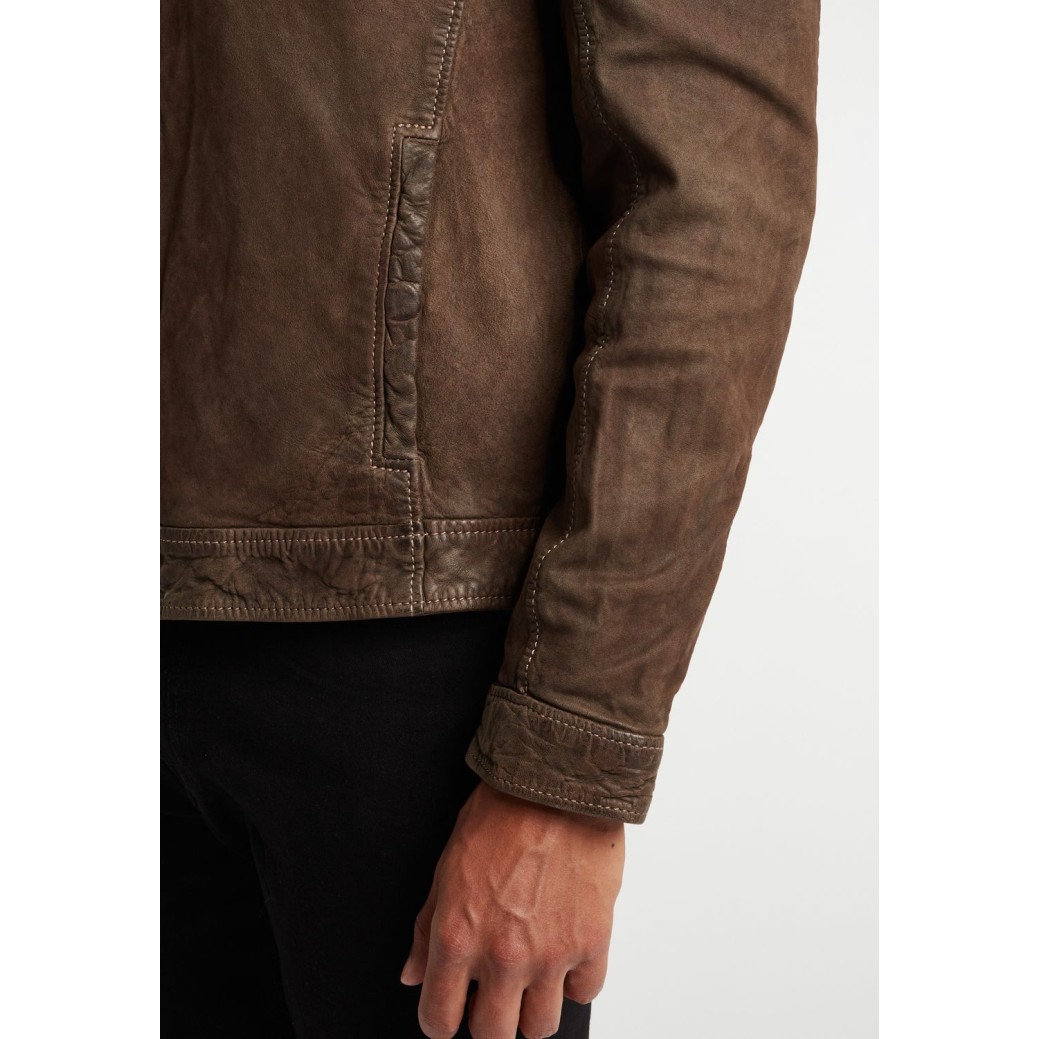 Geaca de Piele Naturala Barbati Gipsy Olive GBRyker SF LNUV – IMBRACAMINTE