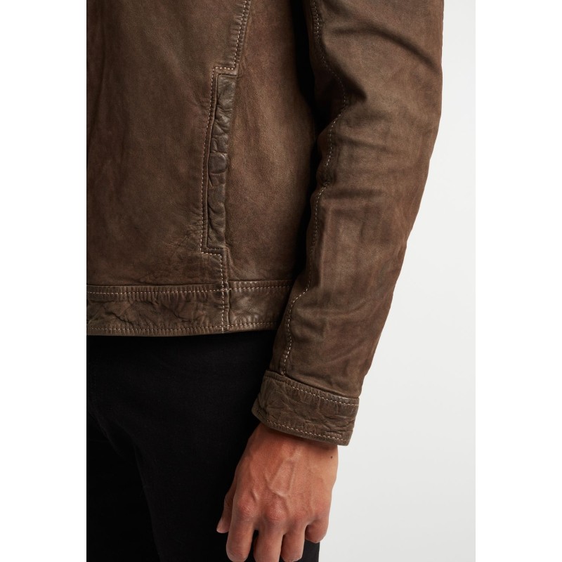 Geaca de Piele Naturala Barbati Gipsy Olive GBRyker SF LNUV – IMBRACAMINTE