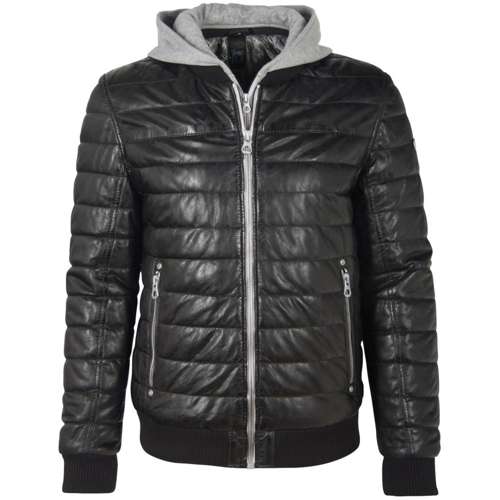 Geaca de Piele Naturala Barbati Gipsy Neagra GBSanton LNBV W - readytowear