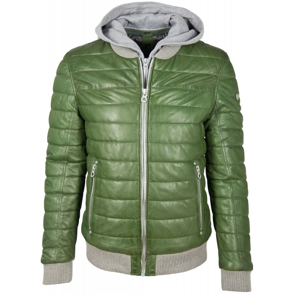 Geaca de Piele Naturala Barbati Gipsy Verde GBSanton LNBV W Geaca de Piele Naturala Barbati Gipsy Verde GBSanton LNBV W - readytowear.ro