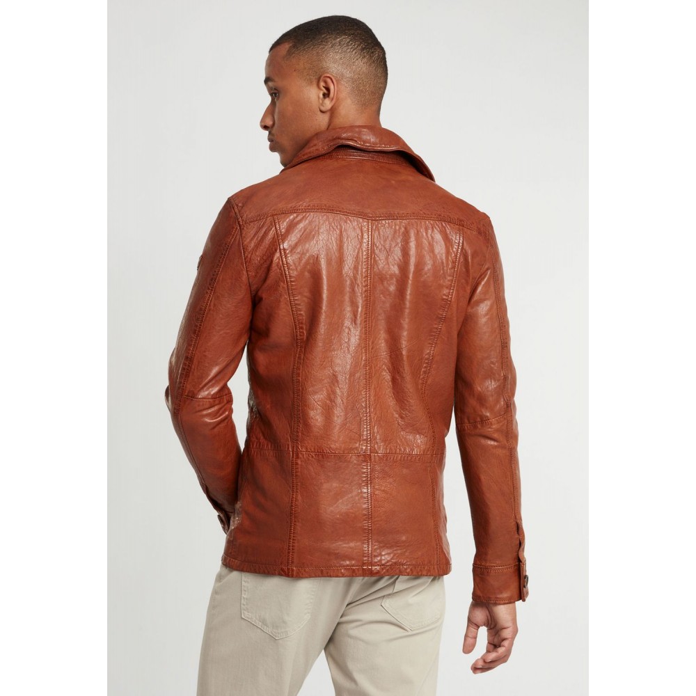 Geaca de Piele Naturala Barbati Gipsy Coniac GBSeaton S21 STUV Geaca de Piele Naturala Barbati Gipsy Coniac GBSeaton S21 STUV - readytowear.ro