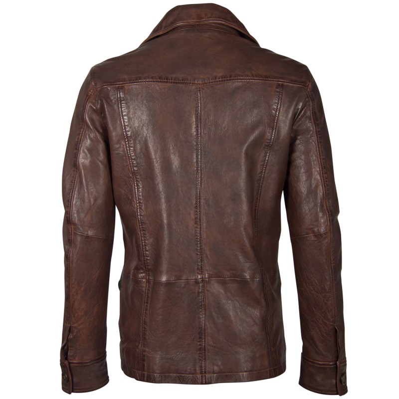 Geaca de Piele Naturala Barbati Gipsy Castanie GBSeaton STUV W – IMBRACAMINTE