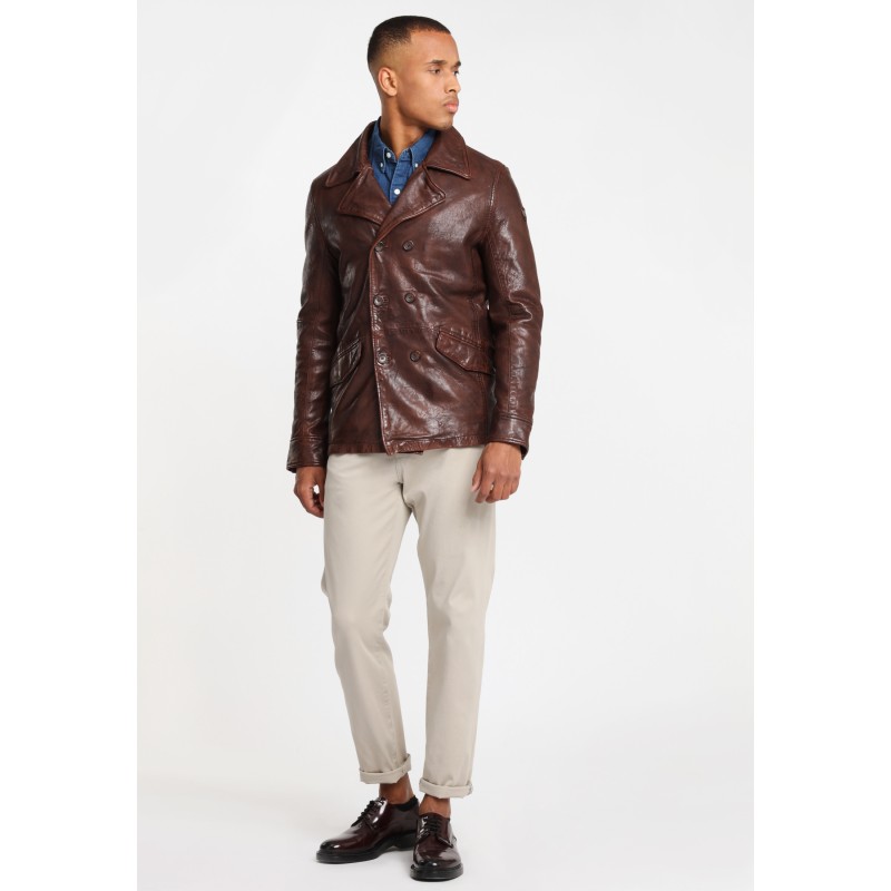 Geaca de Piele Naturala Barbati Gipsy Castanie GBSeaton STUV W – IMBRACAMINTE