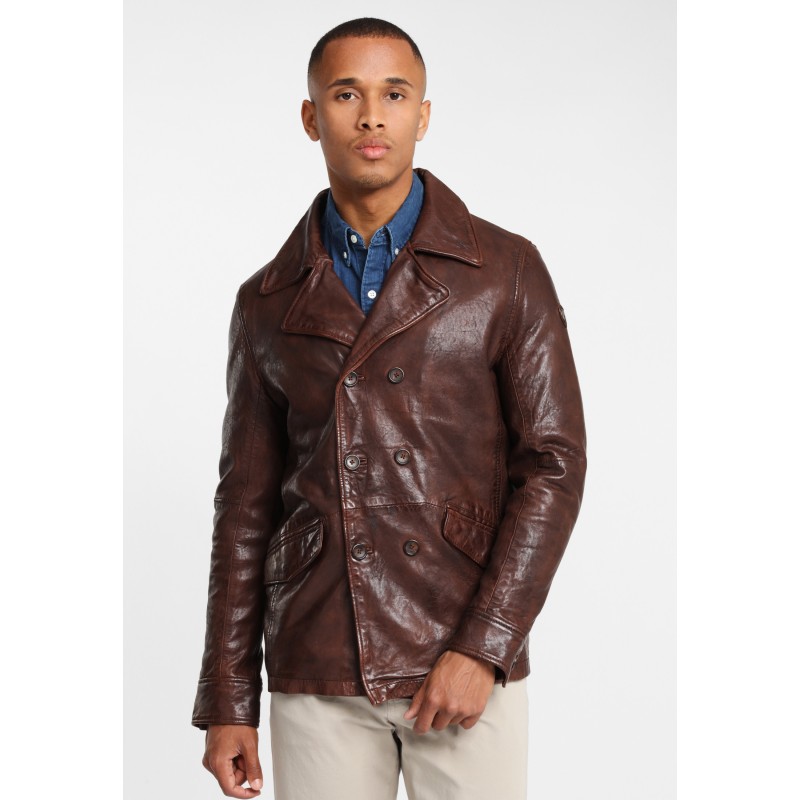 Geaca de Piele Naturala Barbati Gipsy Castanie GBSeaton STUV W – IMBRACAMINTE