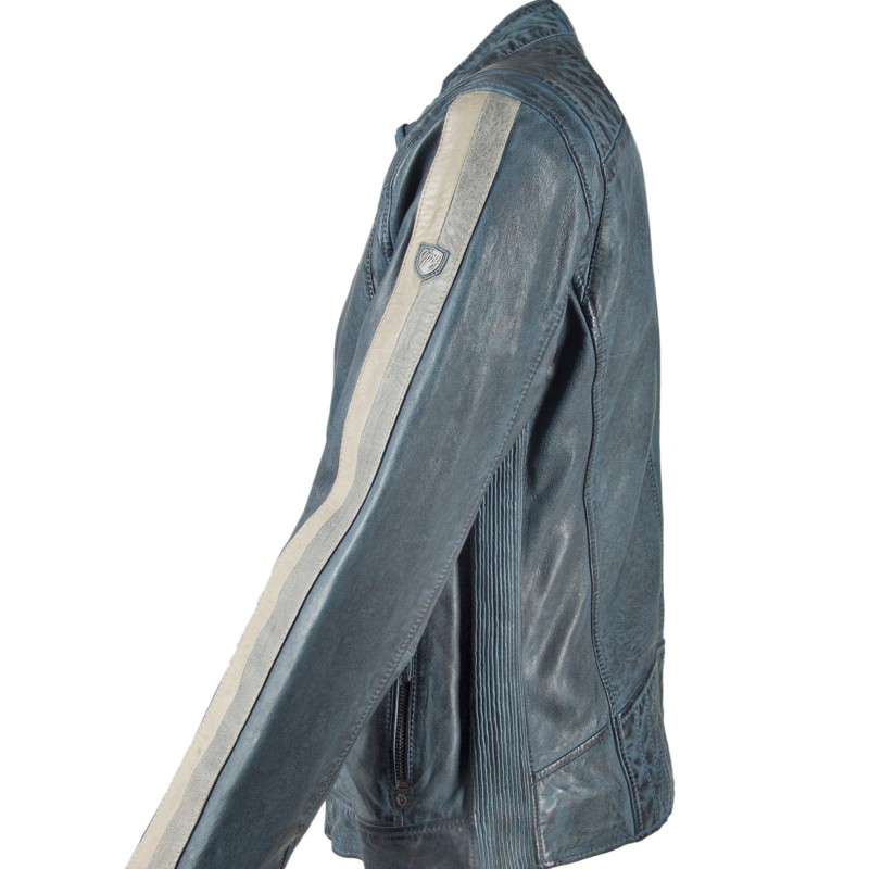 Geaca de Piele Barbati Gipsy Bleumarin GBTrevis SF LEGV – IMBRACAMINTE