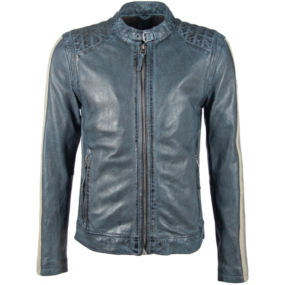 Geaca de Piele Barbati Gipsy Bleumarin GBTrevis SF LEGV Geaca de Piele Barbati Gipsy Bleumarin GBTrevis SF LEGV - readytowear