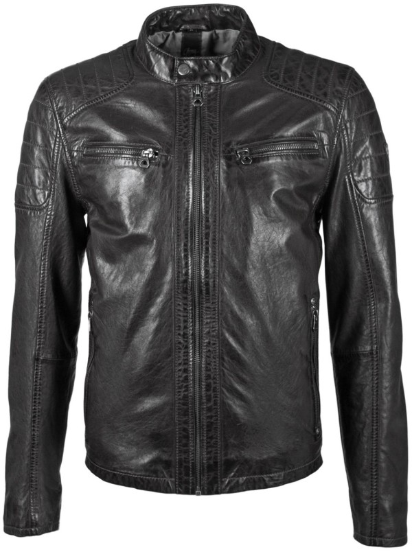Geaca de Piele Naturala Barbati Gipsy Neagra GBTulok LSAV – IMBRACAMINTE — fotografia 1