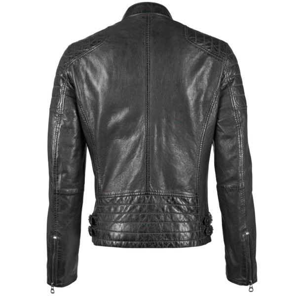 Geaca de Piele Naturala Barbati Gipsy Neagra GBTulok LSAV – IMBRACAMINTE — fotografia 2