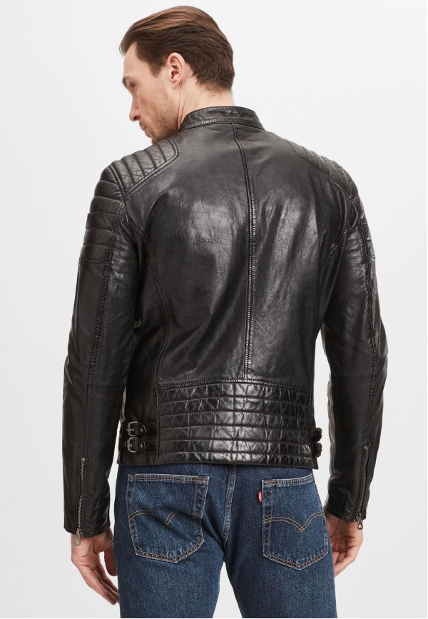 Geaca de Piele Naturala Barbati Gipsy Neagra GBTulok LSAV – IMBRACAMINTE — fotografia 5