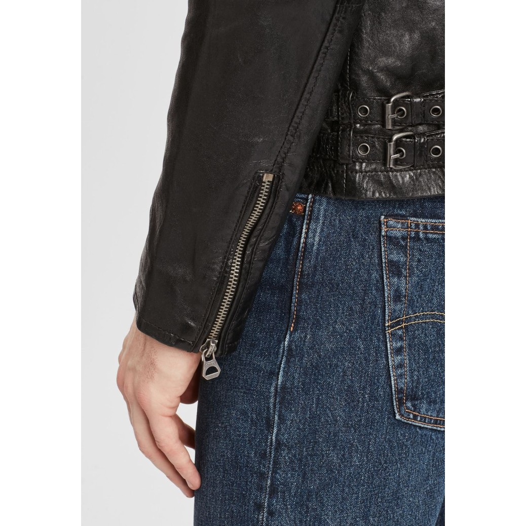 Geaca de Piele Naturala Barbati Gipsy Neagra GBTulok LSAV – IMBRACAMINTE