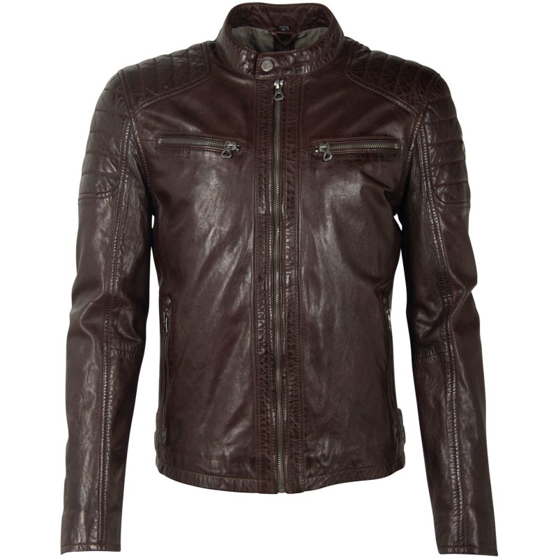 Geaca de Piele Barbati Gipsy Maro Inchis GBTulok LSAV – IMBRACAMINTE