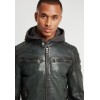 Geaca de Piele Barbati Gipsy Verde GBVinn SF LVV geci de piele - readytowear.ro