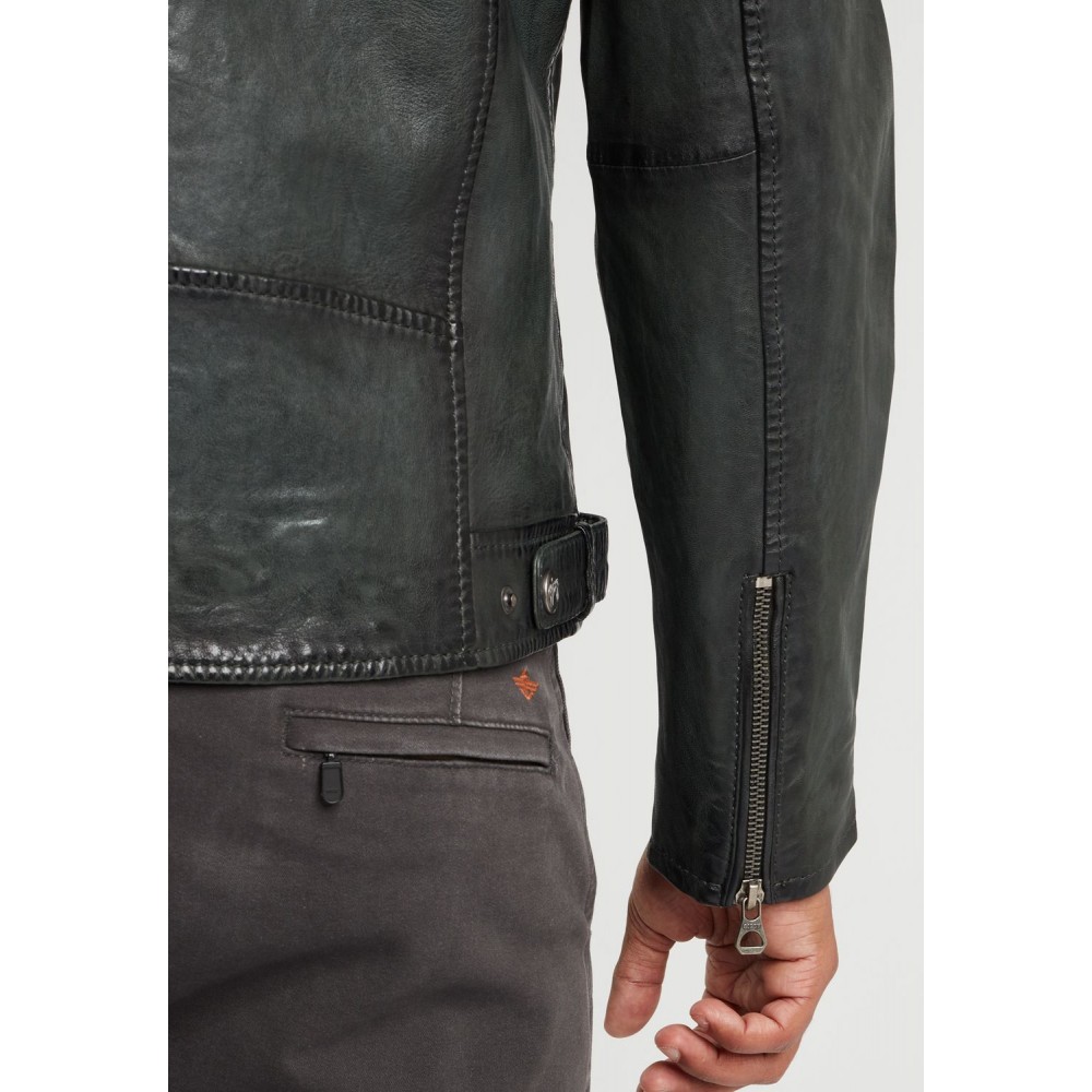 Geaca de Piele Barbati Gipsy Verde GBVinn SF LVV geci de piele - readytowear.ro
