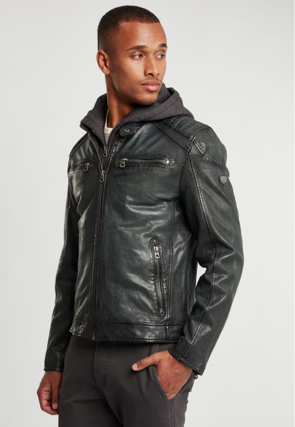 Geaca de Piele Barbati Gipsy Verde GBVinn P LVV – Black Friday — fotografia 3