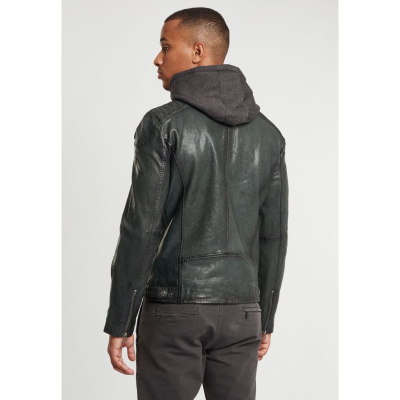 Geaca de Piele Barbati Gipsy Verde GBVinn P LVV – Black Friday